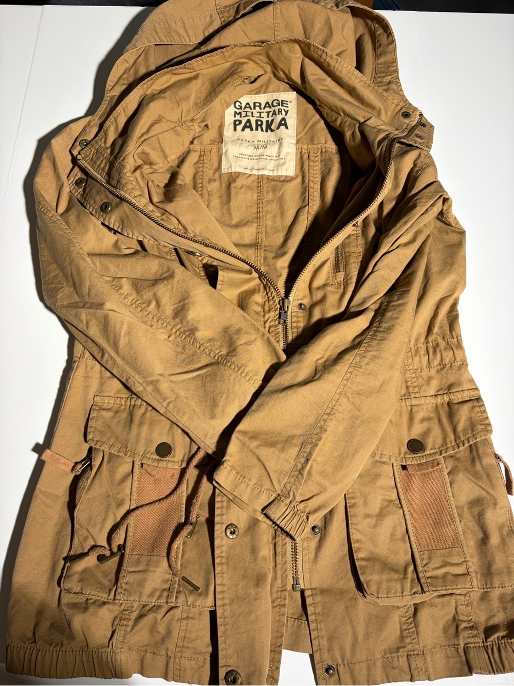 Garage Tan Military-Style Utility Jacket